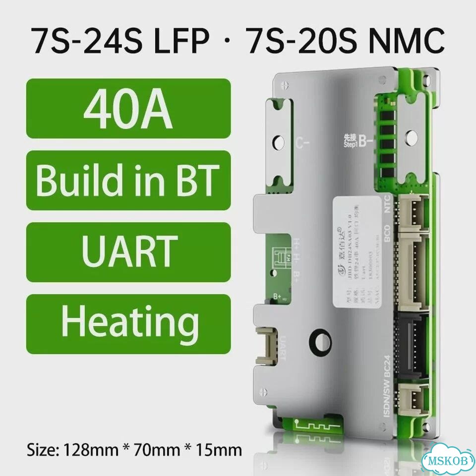 BMS JBD DB24SA03 7S-24S 40A LFP с uart и нагревом фото 1