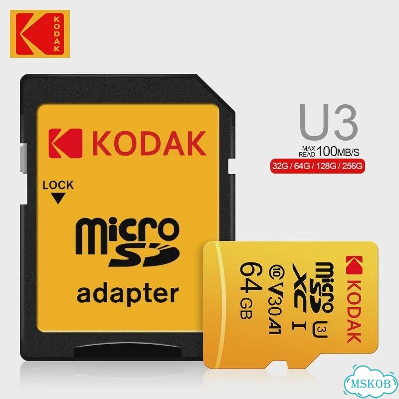 Kodak Micro SD карта памяти 32/64/128/256 гб Class10 V30 128GB фото 6