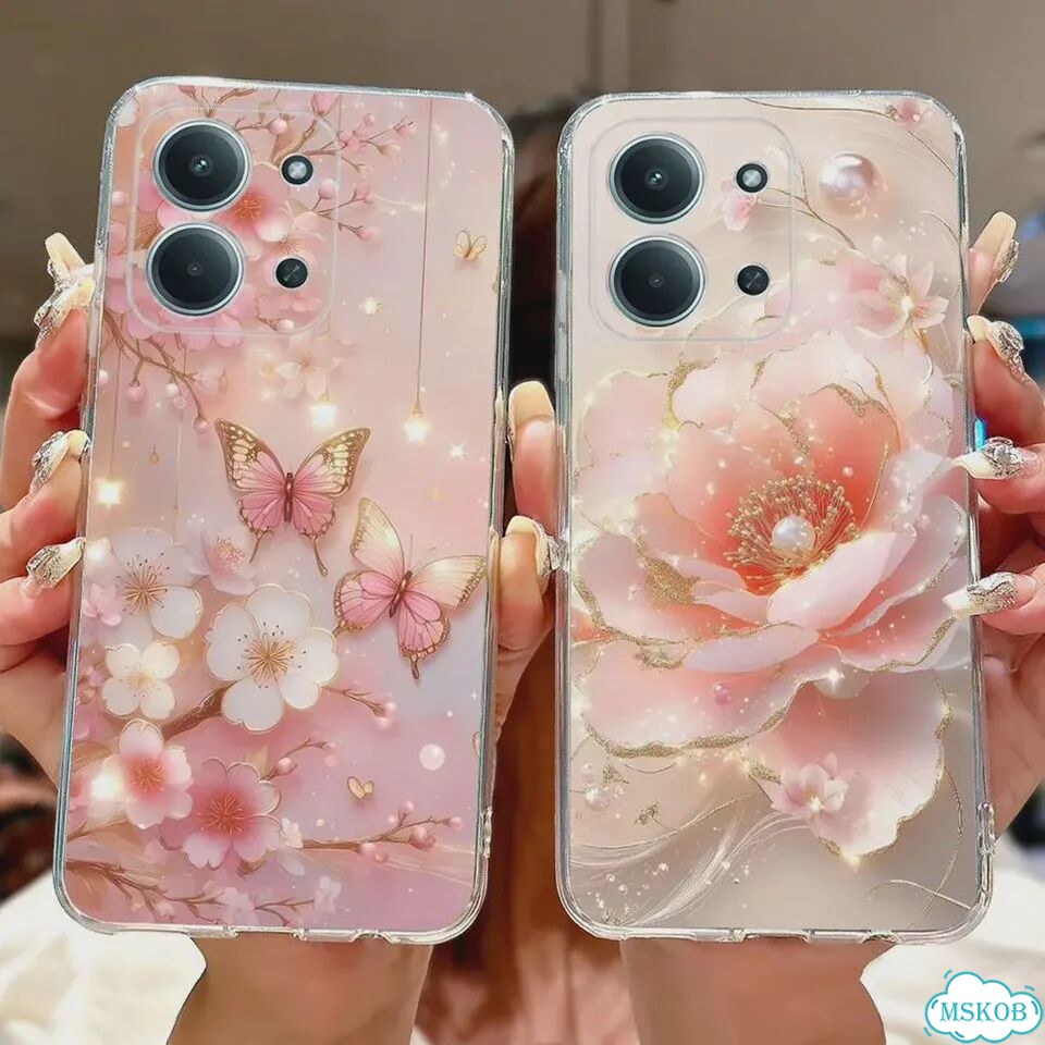 Чехол для Xiaomi Poco C85 с бабочкой, TPU-863 фото 4