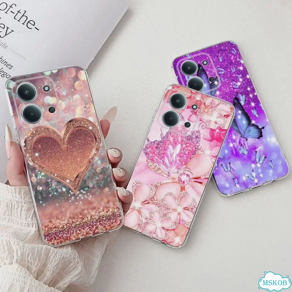 Чехол для Xiaomi Poco C85 с бабочкой, TPU-863 фото 6