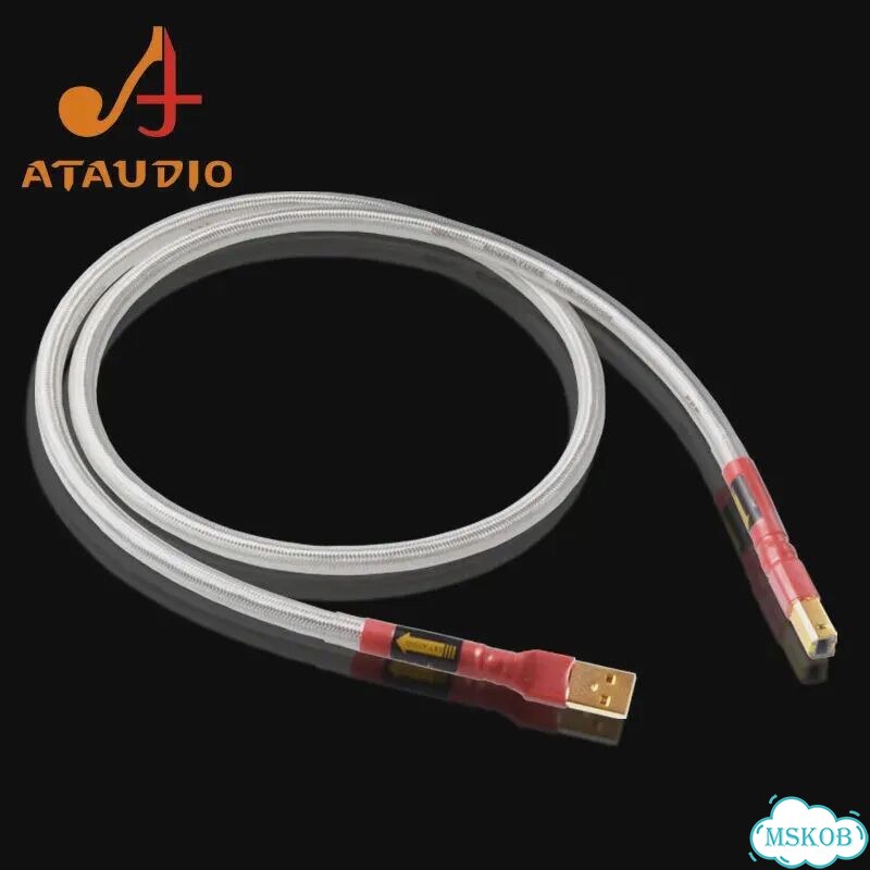Ataudio USB Type A-B, 0.5m, серебряный фото 1