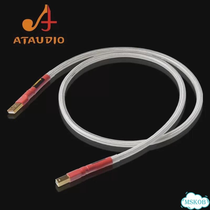 Ataudio USB Type A-B, 0.5m, серебряный фото 2