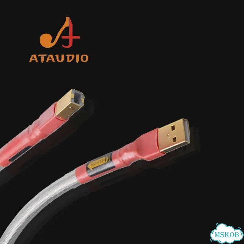 Ataudio USB Type A-B, 0.5m, серебряный фото 3