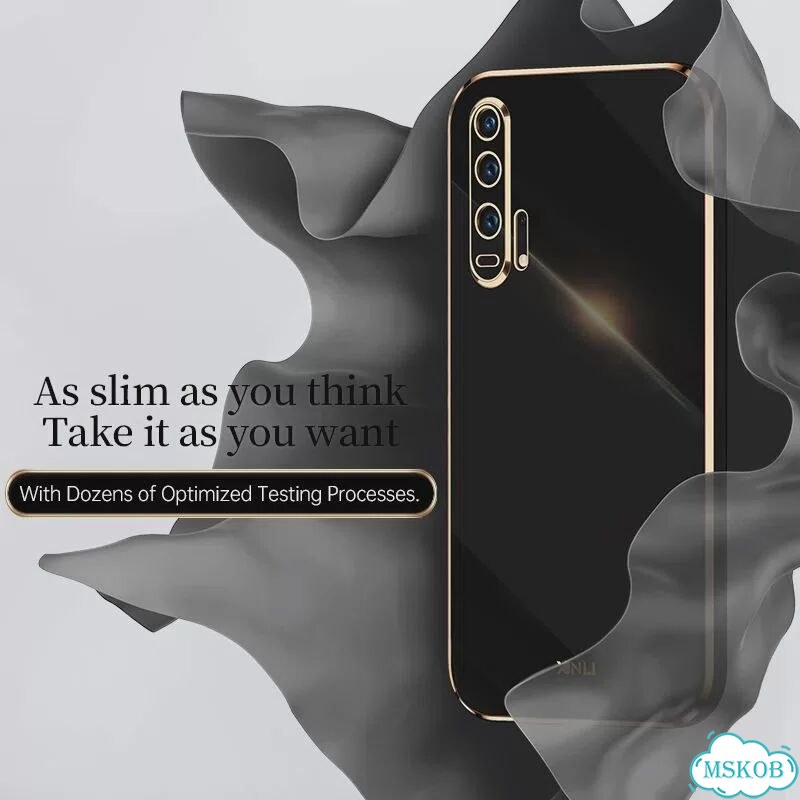 Для Honor 20 Pro Чехол Honor 20Pro Phone Чехол YAL-AL10 Back Cover Luxury Square Розовый, 6D Red фото 6