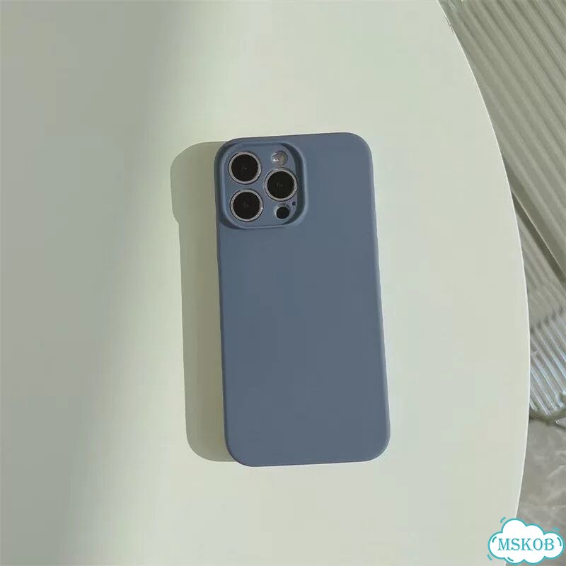 INS Роскошный жидкий мягкий силиконовый чехол для телефона для Apple Finch Blue, For iPhone 13 Pro фото 1
