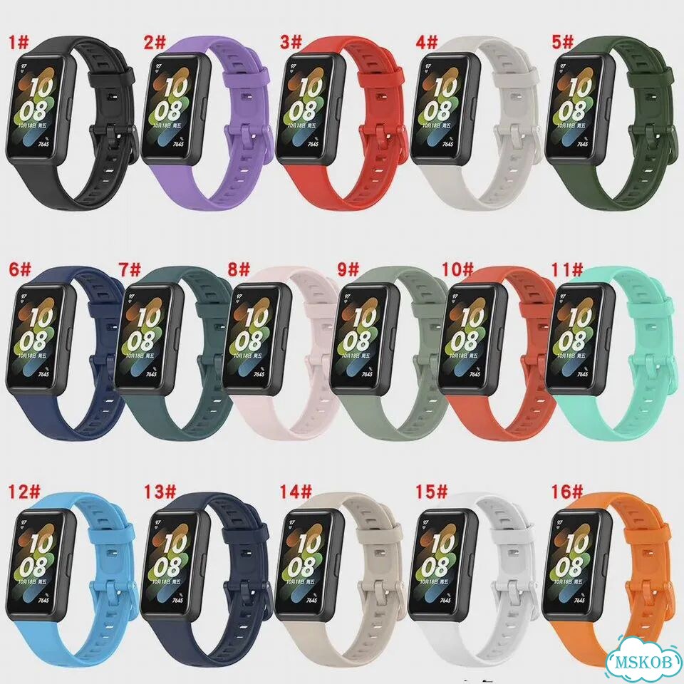 Силиконовый ремешок для Huawei Band 7 zenheo Бежевый, Beige фото 3