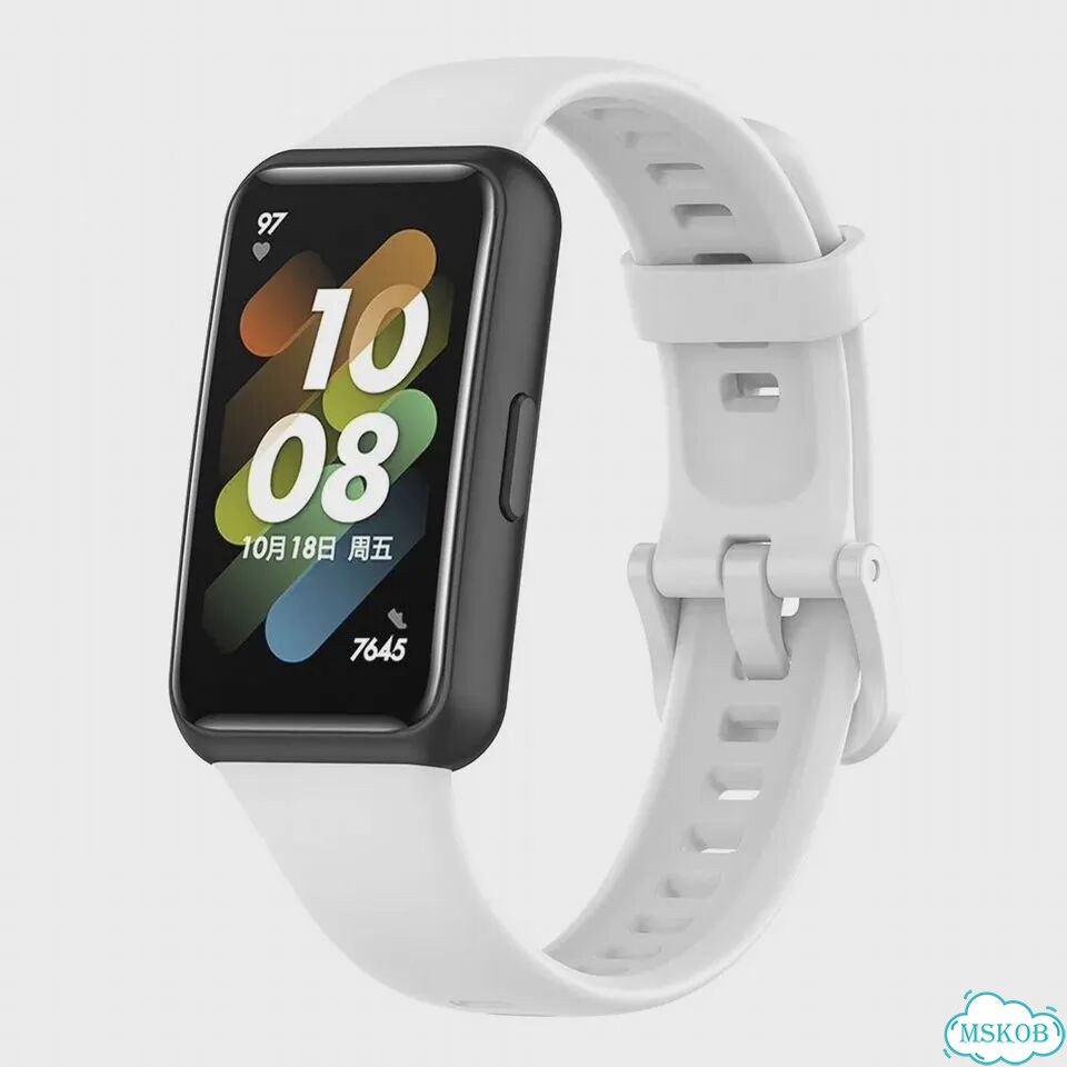 Силиконовый ремешок для Huawei Band 7 zenheo Бежевый, Beige фото 4