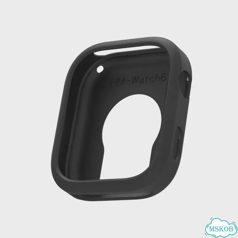 Черный силиконовый чехол для Apple Watch 6 фото 1