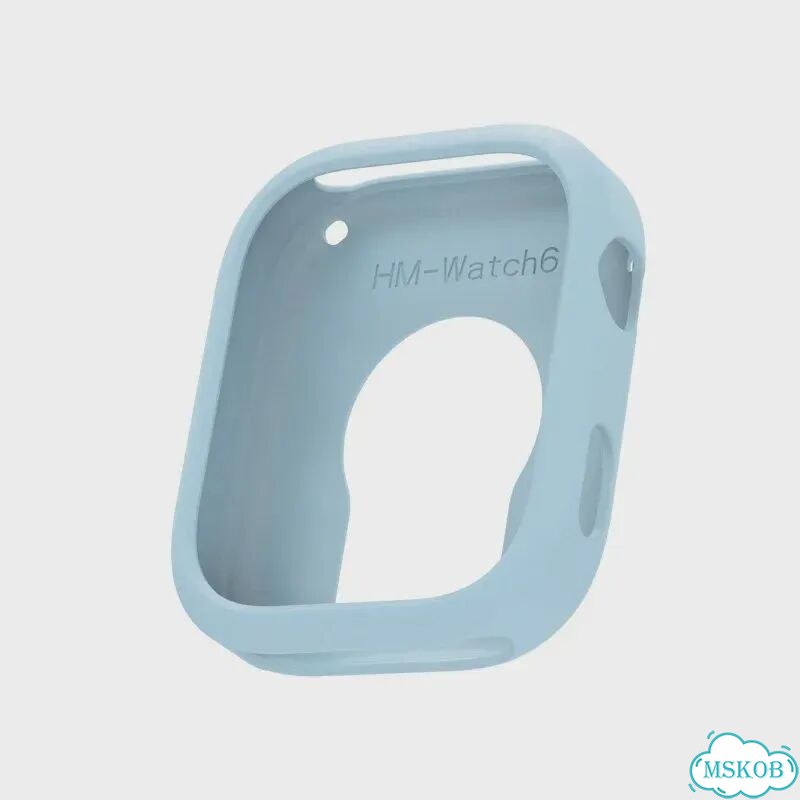 Черный силиконовый чехол для Apple Watch 6 фото 4