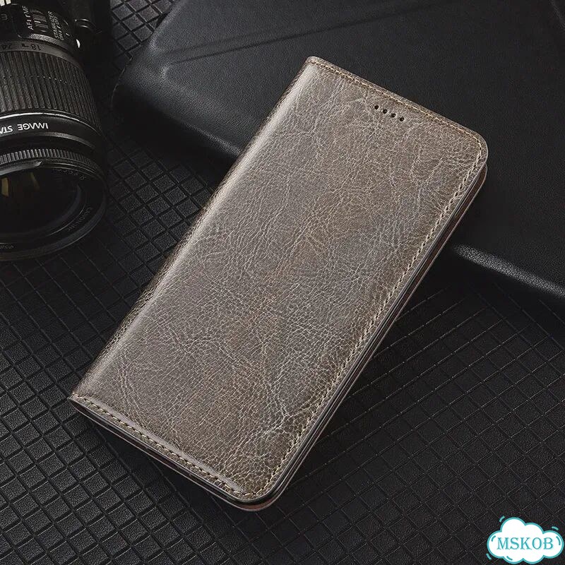 Кожаный чехол для Huawei Honor Magic 8 Pro Air, Dark Grey фото 1