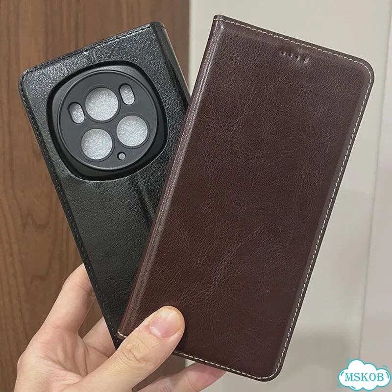 Кожаный чехол для Huawei Honor Magic 8 Pro Air, Dark Grey фото 2