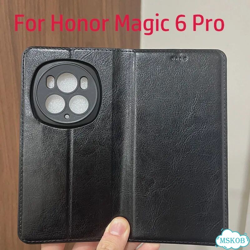 Кожаный чехол для Huawei Honor Magic 8 Pro Air, Dark Grey фото 7