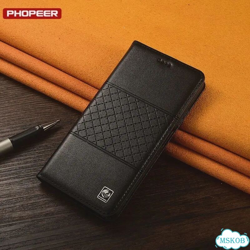 Черный кожаный чехол-кошелек Oukitel WP55 Pro фото 4