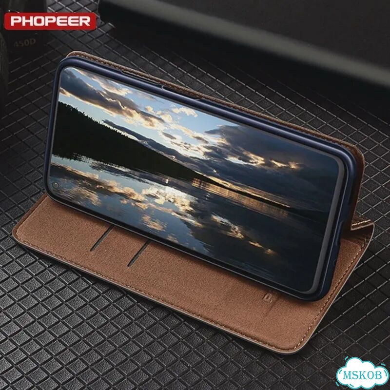 Черный кожаный чехол-кошелек Oukitel WP55 Pro фото 6