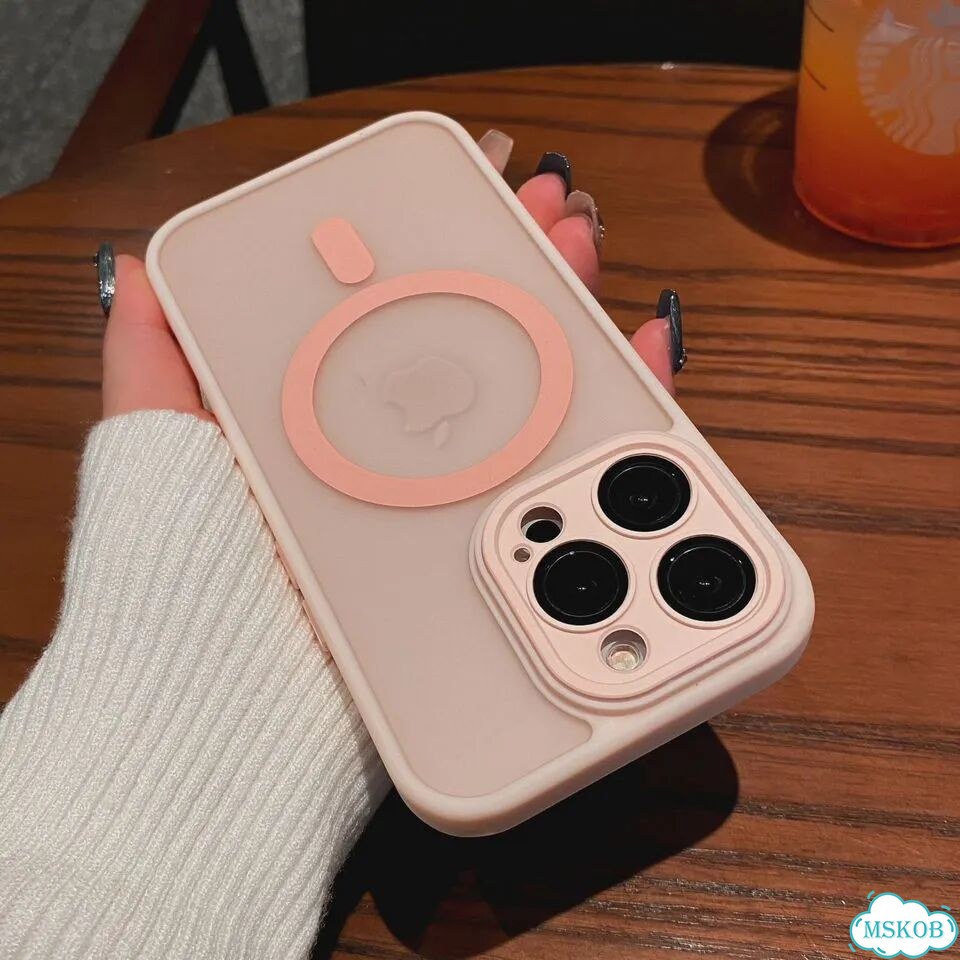 Матовый чехол Magsafe для iPhone 15 Pro Max, серый фото 2