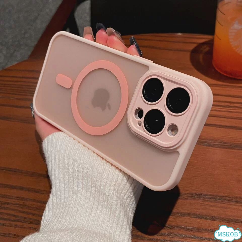 Матовый чехол Magsafe для iPhone 15 Pro Max, серый фото 3