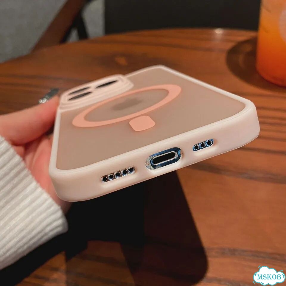 Матовый чехол Magsafe для iPhone 15 Pro Max, серый фото 4