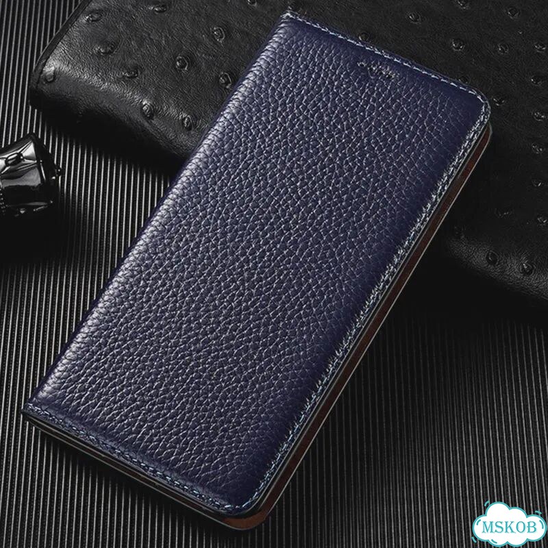 Кожаный чехол-книжка Samsung Galaxy S26 темно-синий фото 1