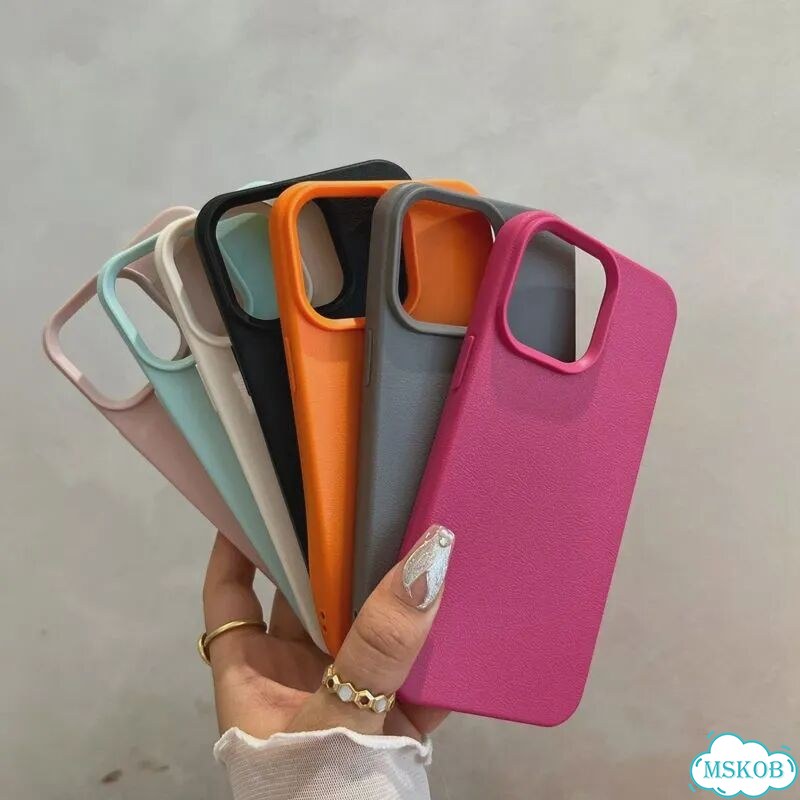 Мягкий матовый силиконовый чехол с зернистой текстурой личи для iPhone 11 12 13 14 15 Pro Max Plus фото 3