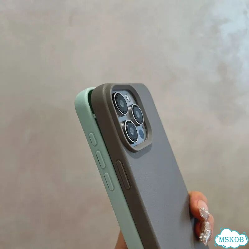 Мягкий матовый силиконовый чехол с зернистой текстурой личи для iPhone 11 12 13 14 15 Pro Max Plus фото 4