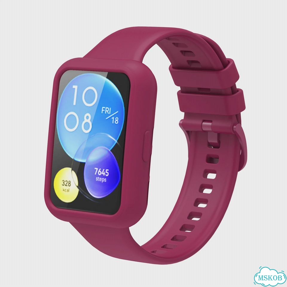 Черный силиконовый ремешок для Huawei Watch Fit 2, Color: 1 фото 5