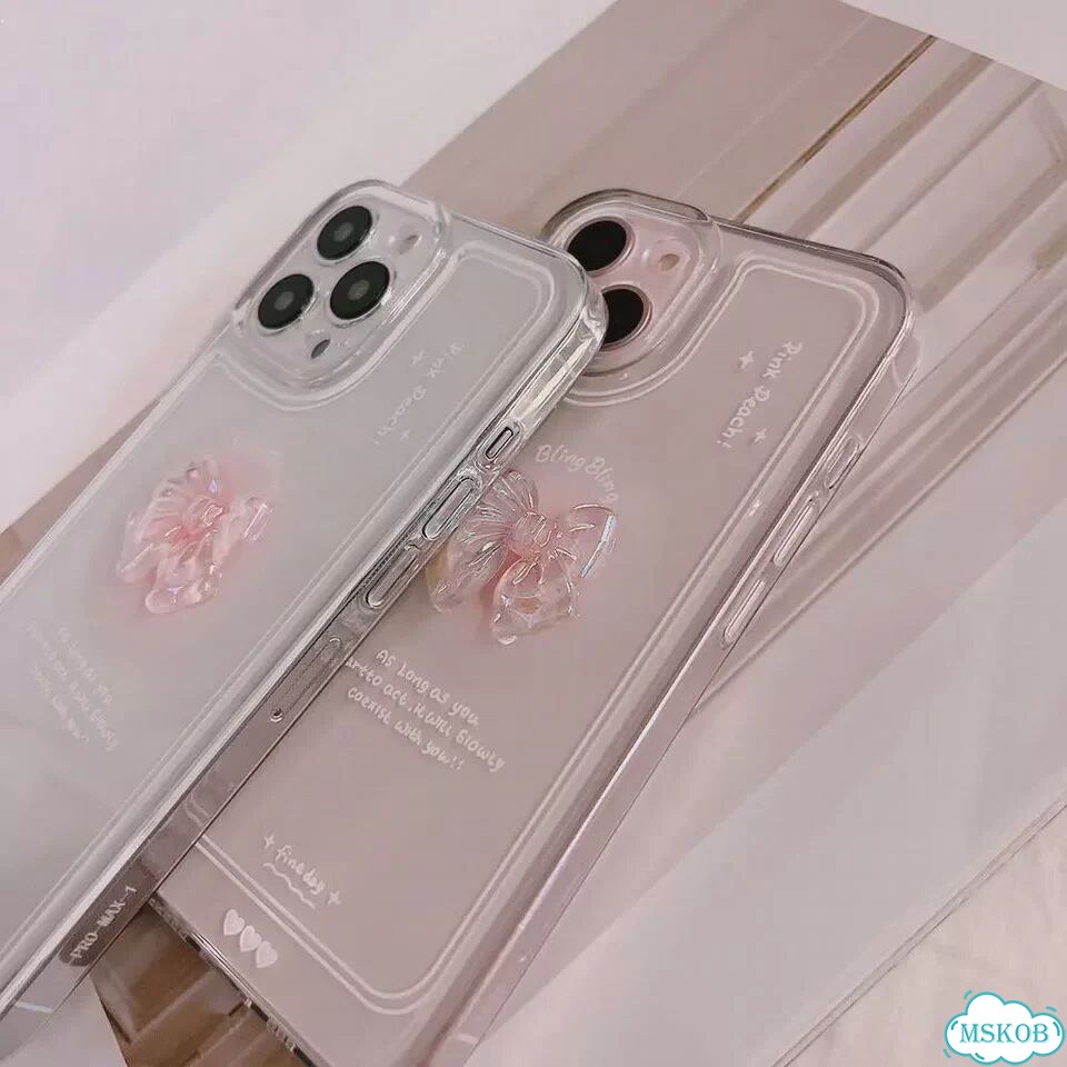 Прозрачный чехол с бантом для iPhone 15 Pro Max фото 6