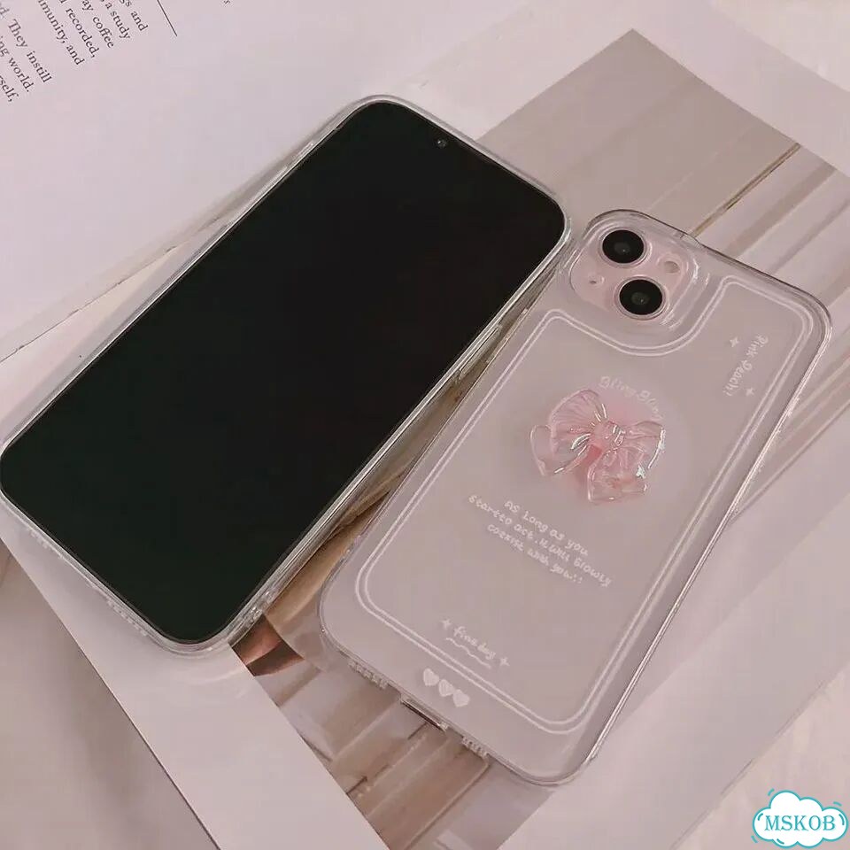 Прозрачный чехол с бантом для iPhone 15 Pro Max фото 7