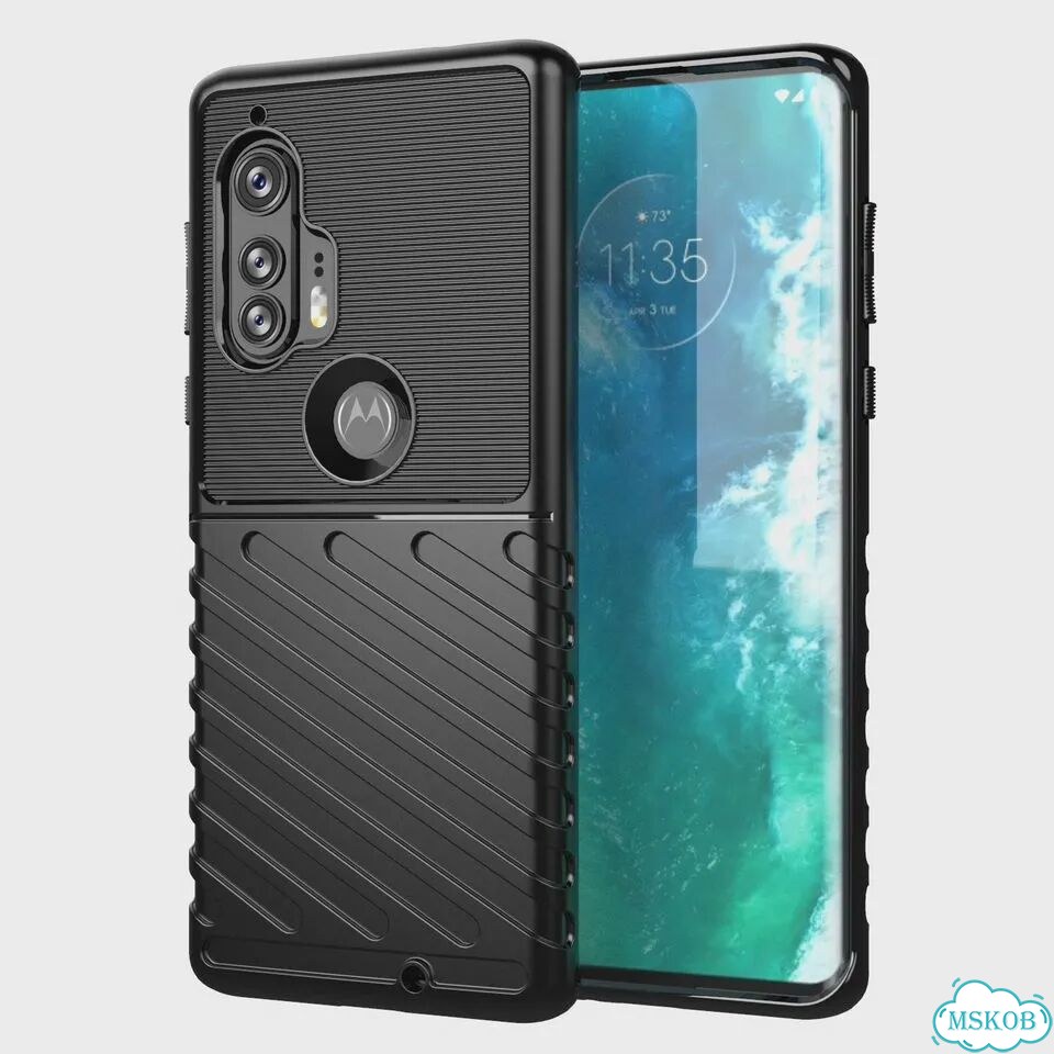 Модный чехол для мобильного телефона Motorola Edge + edge 2021 2022 Черный, черный, Moto Edge Plus фото 1
