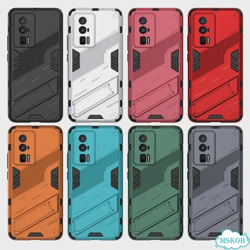 Оранжевый противоударный чехол для Xiaomi Poco F5 Pro фото 3