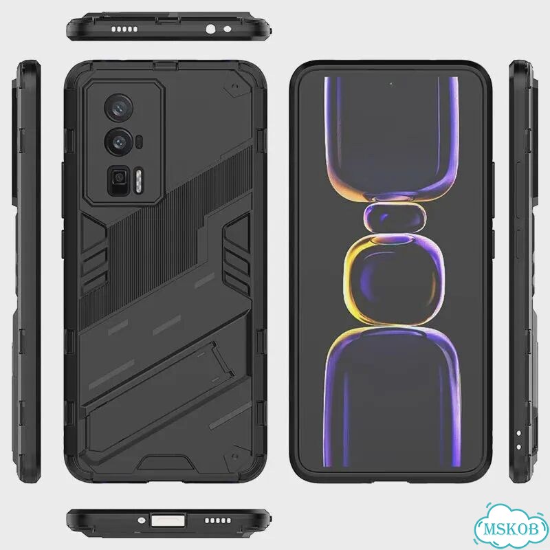 Оранжевый противоударный чехол для Xiaomi Poco F5 Pro фото 4