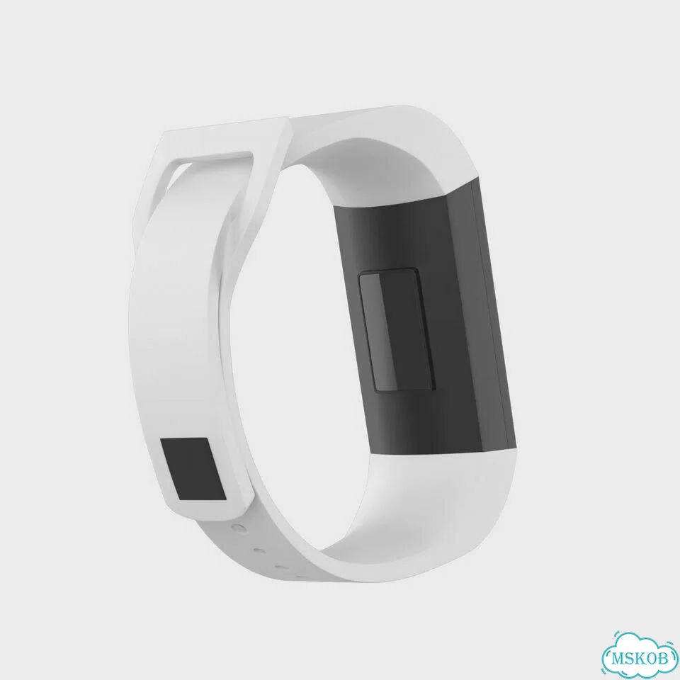 Белый силиконовый ремешок для Xiaomi Mi Band 4C фото 1