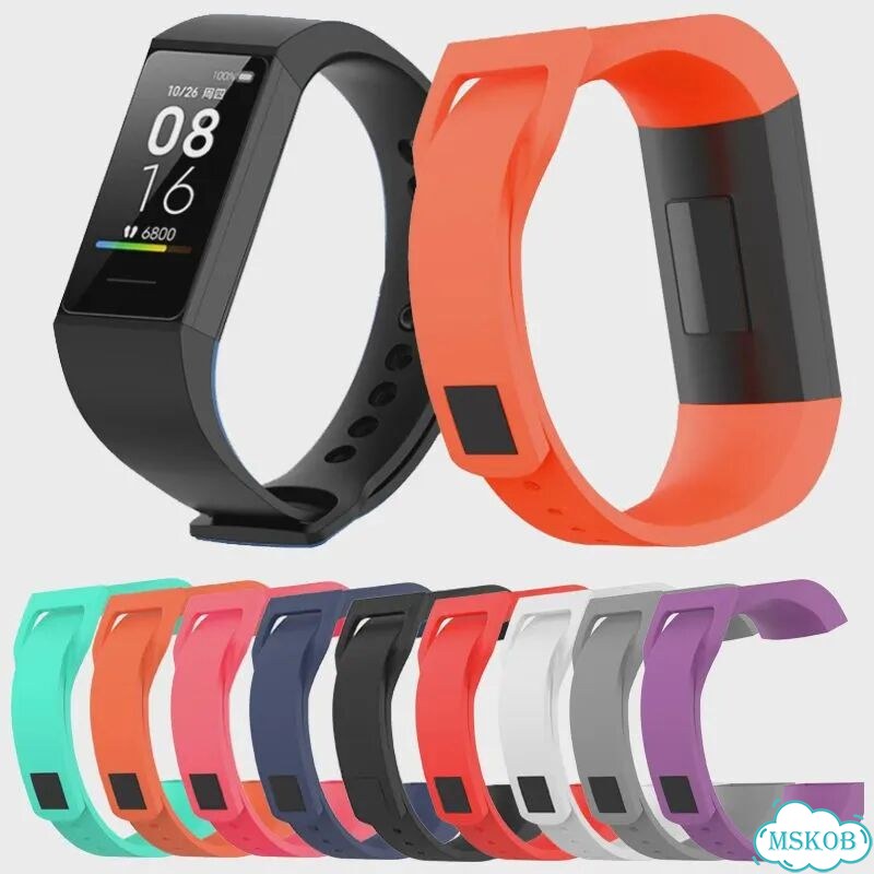 Белый силиконовый ремешок для Xiaomi Mi Band 4C фото 2