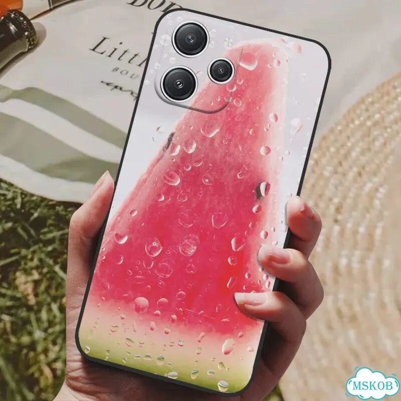 Чехол на Xiaomi Redmi 12, розовый, силикон фото 1