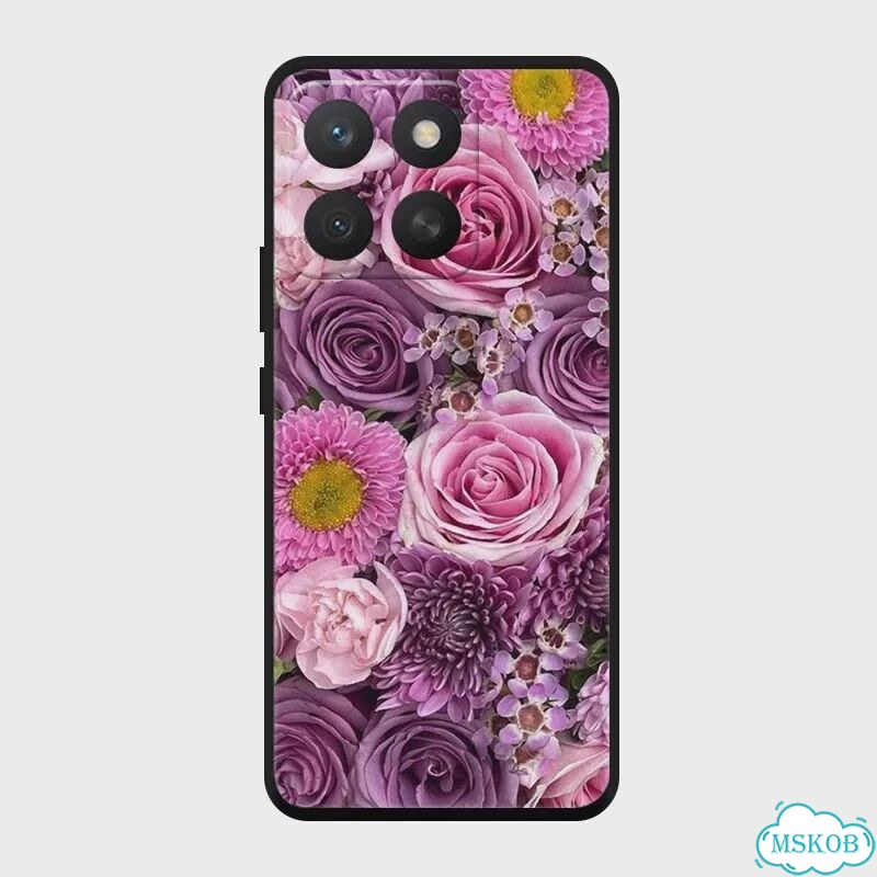 Чехол для телефона Honor X8c, мягкий силиконовый чехол для Honor X8c, модный чехол Розовый, 32 фото 1