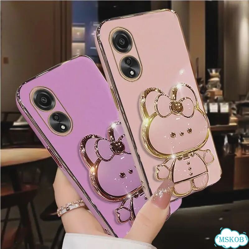 Розовый чехол Oppo A96 с Hello Kitty и ремешком фото 3