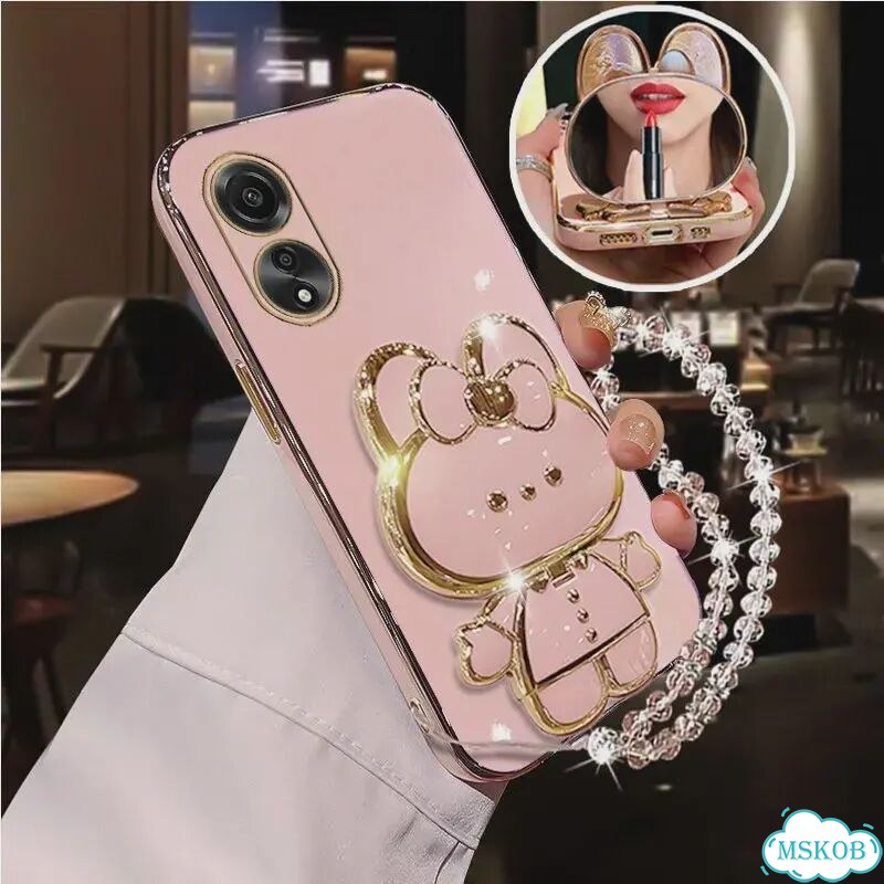 Розовый чехол Oppo A96 с Hello Kitty и ремешком фото 5