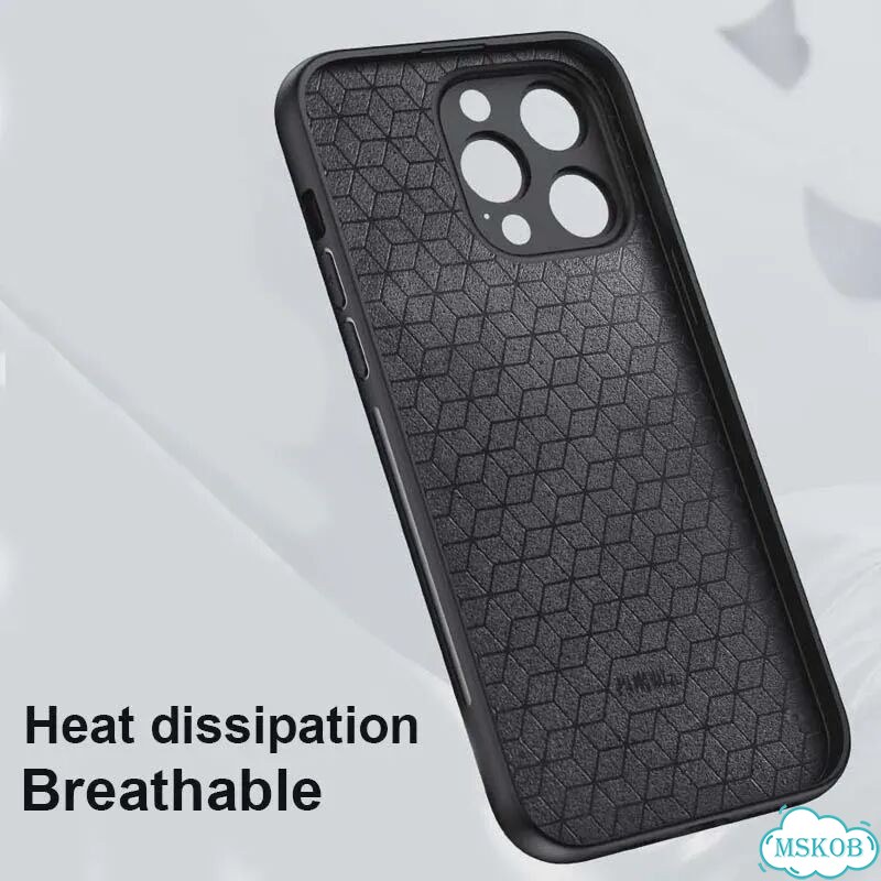 Мягкий кожаный дышащий чехол с головой оленя для iPhone 16, 15, 14, Серый, Gray, For iPhone 12 Pro фото 5
