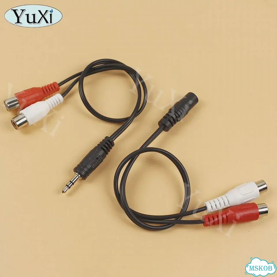 3.5 мм Aux на 2 RCA кабель, 41-43 см фото 5