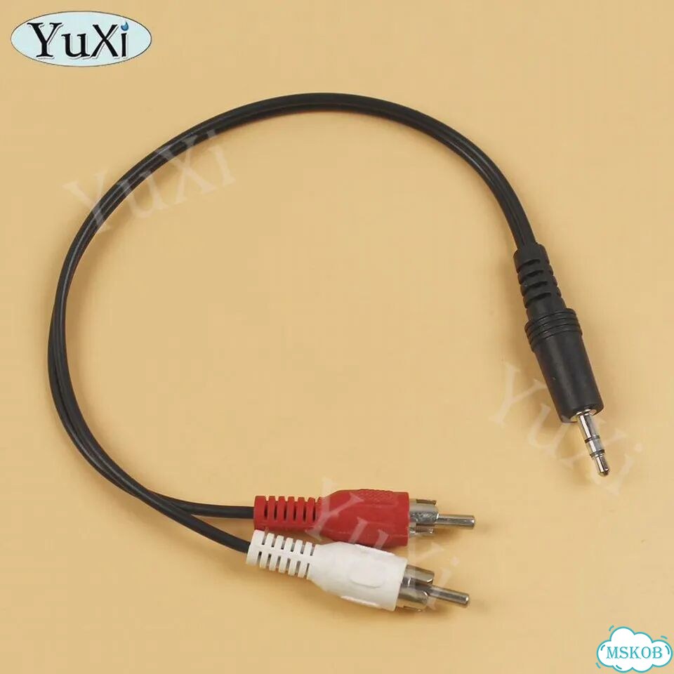 3.5 мм Aux на 2 RCA кабель, 41-43 см фото 6
