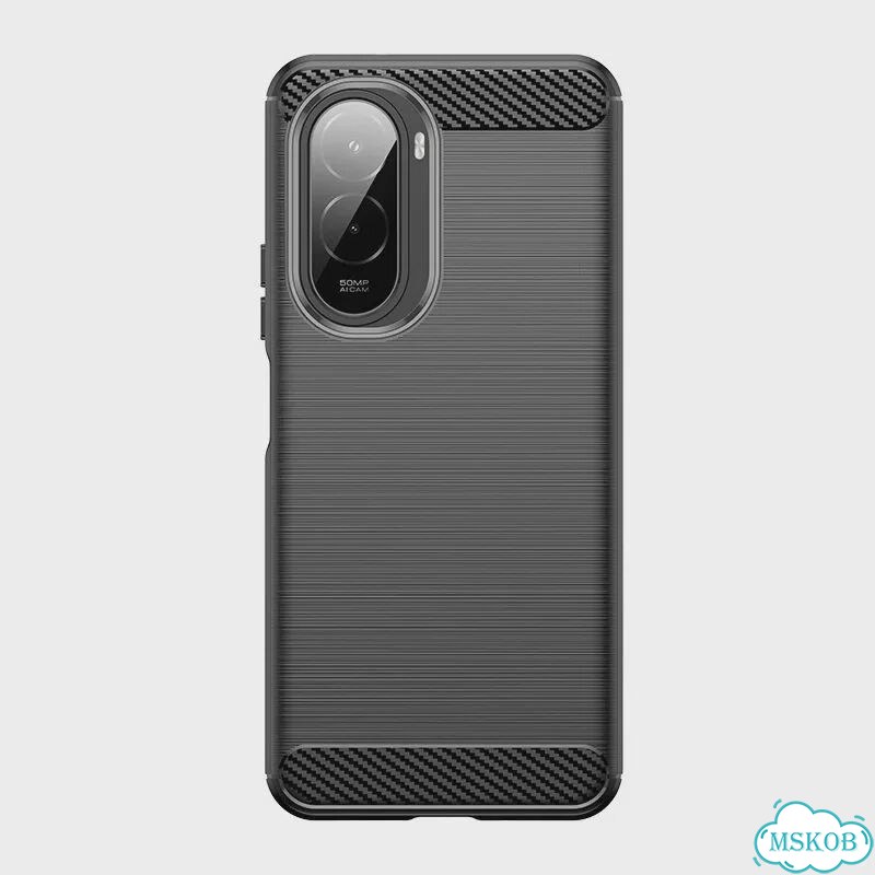 Черный противоударный чехол для Xiaomi Poco M7 фото 1