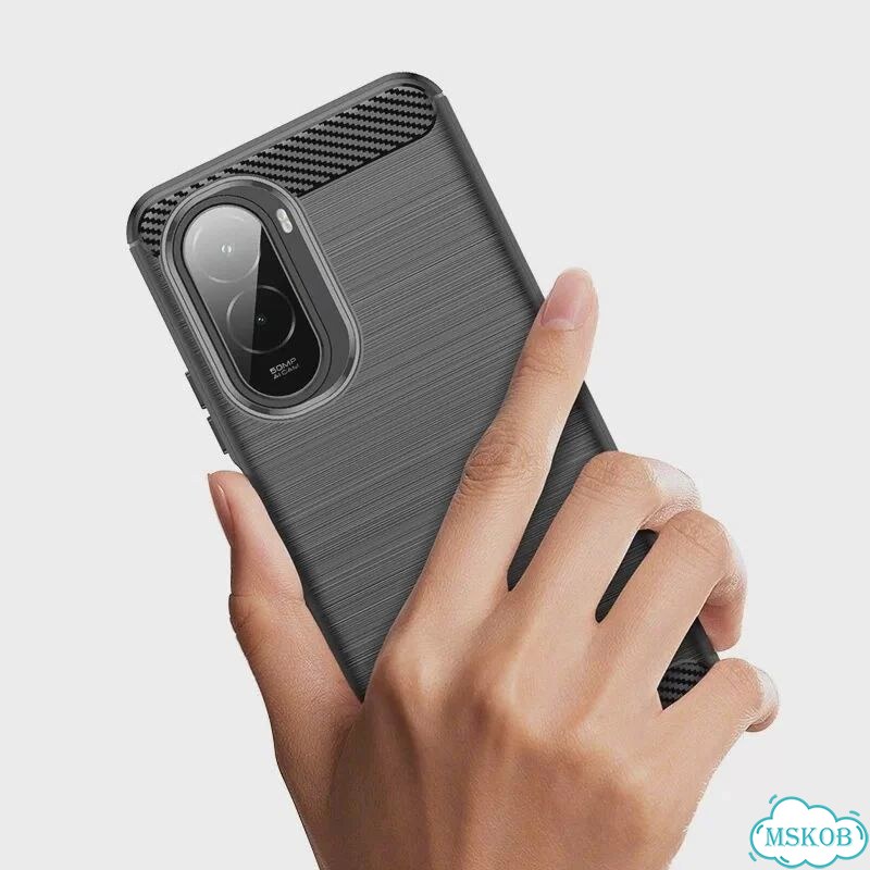 Черный противоударный чехол для Xiaomi Poco M7 фото 6
