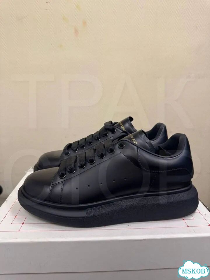 Кеды alexander mcqueen oversized black фото 1