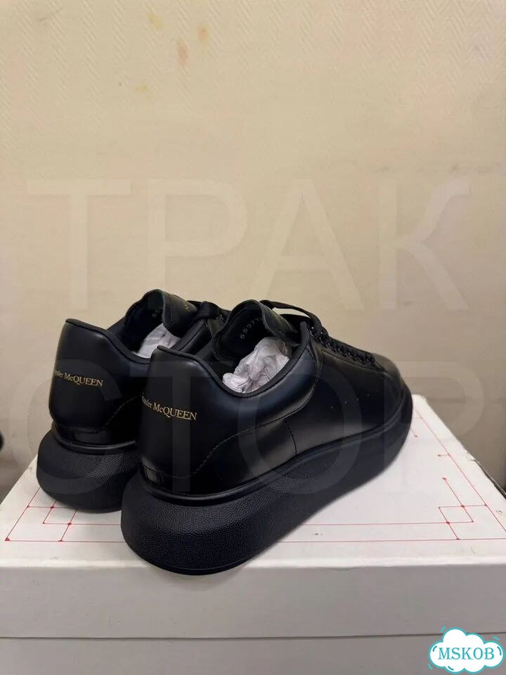 Кеды alexander mcqueen oversized black фото 4