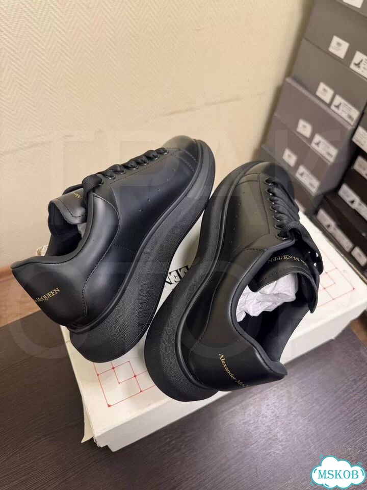 Кеды alexander mcqueen oversized black фото 6