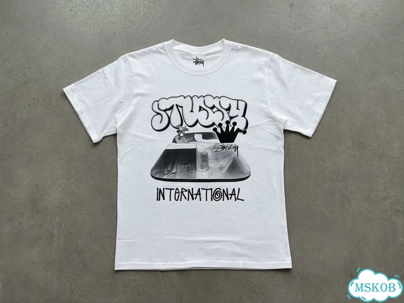 Футболка мужская Stussy белая unternational streetwear vintage AD0050 фото 1