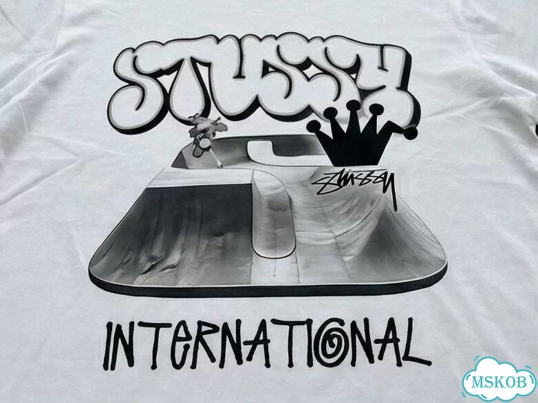 Футболка мужская Stussy белая unternational streetwear vintage AD0050 фото 2