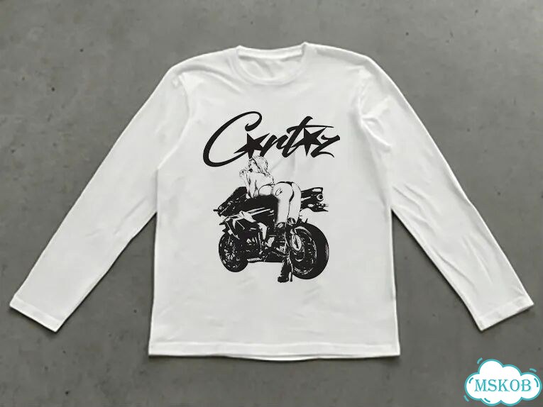 Лонгслив мужской белый Corteiz moto streetwear vintage AD0045 фото 1