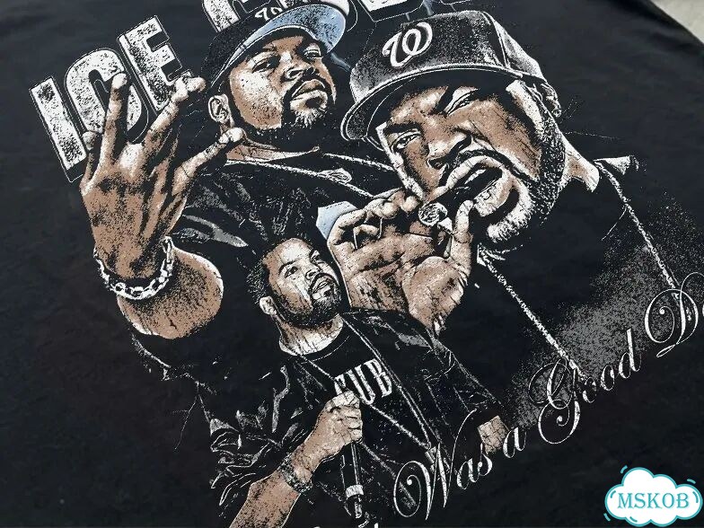 Футболка мужская черная Ice Cube streetwear vintage AD0048 фото 3