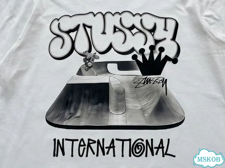 Лонгслив мужской Stussy белый unternational streetwear vintage AD0050 фото 4