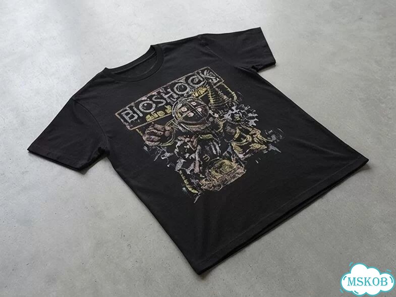 Футболка мужская черная Bioshok streetwear vintage AD0047 фото 2